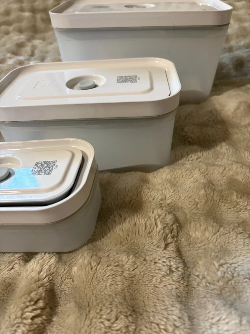 Zwilling Fresh & Save 3 Pc Vacuum Food Storage Container Set Plastic S M L sizes